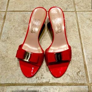 red Salvatore Fragammo sandal